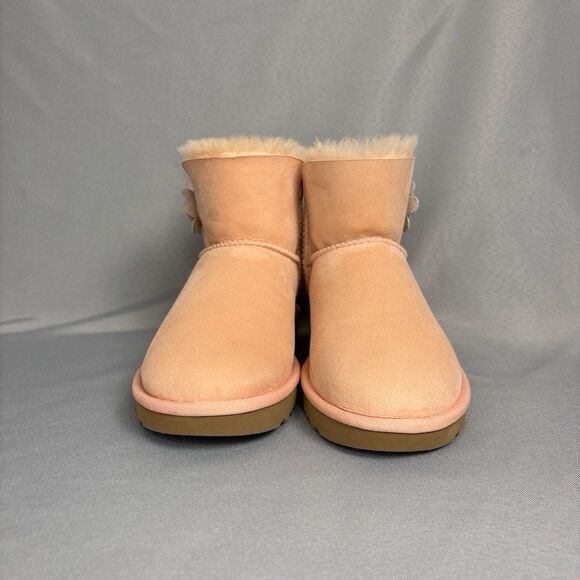 New Ugg Boots Mini 7 Pink or Tropical Peach Bailey Petal Rare Gorgeous Color! - Picture 8 of 12